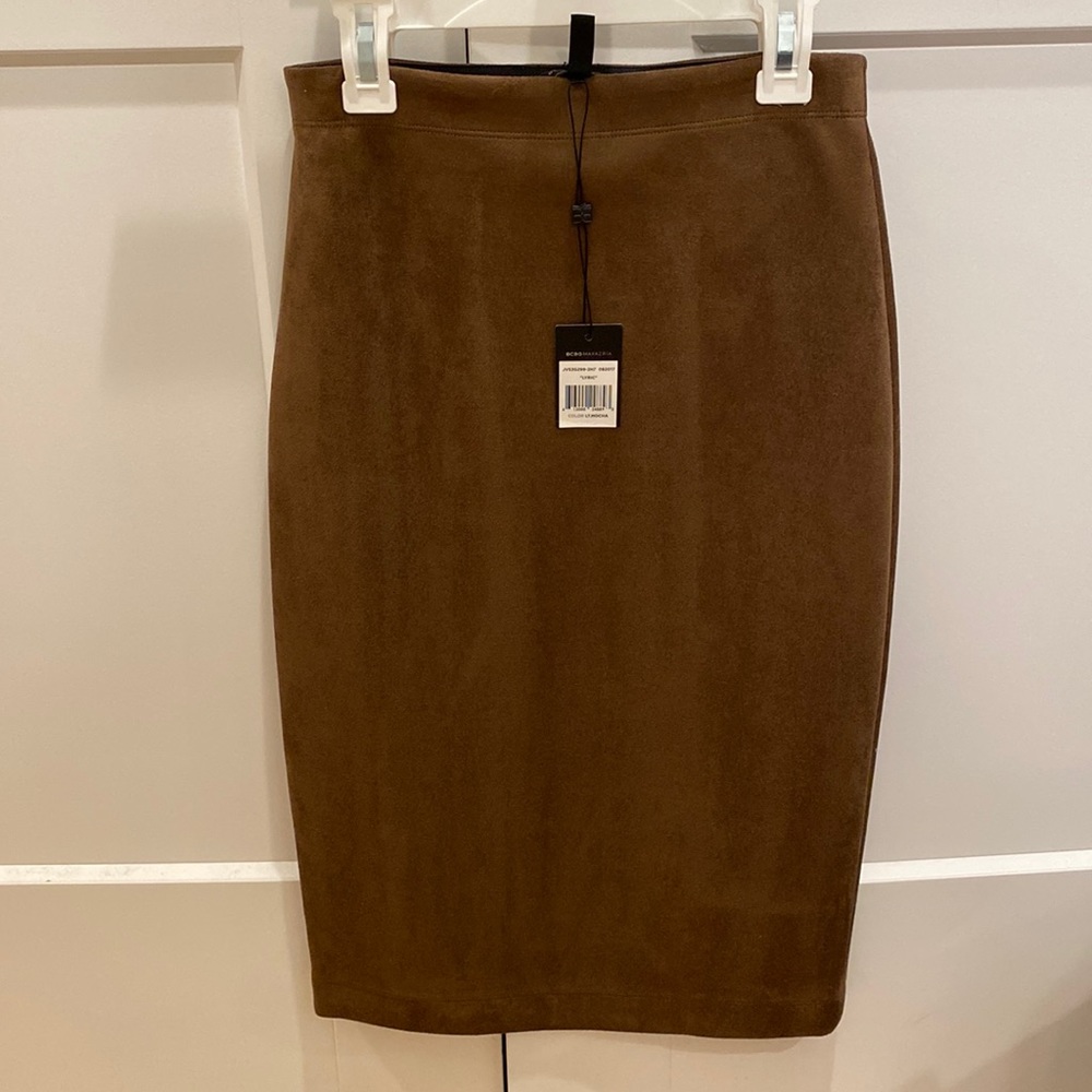 Bcbg suede pencil skirt never worn- tags still on.